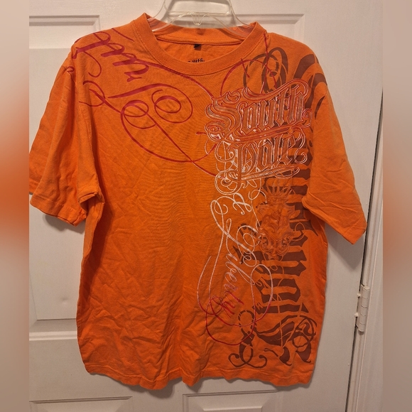 South Pole Other - South Pole Y2K Authentic premium Orange Graffiti Top tee shirt large